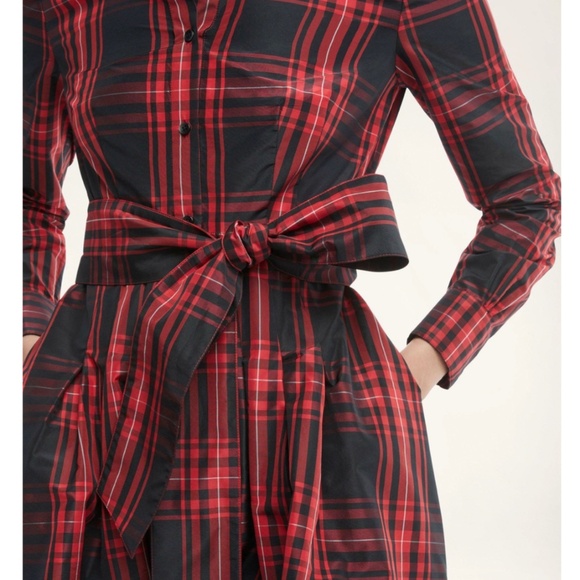 Brooks Brothers Dresses & Skirts - SOLD ❤️Host Pick ❤️ NWT Brooks Brothers Taffeta Tartan Pleated Shirt Dress